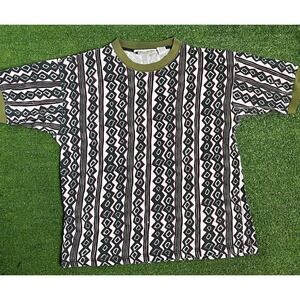 Vintage Aztec Pattern T Shirt XL‎ 90s Geometric Tee Ringo Sport Jeans wear